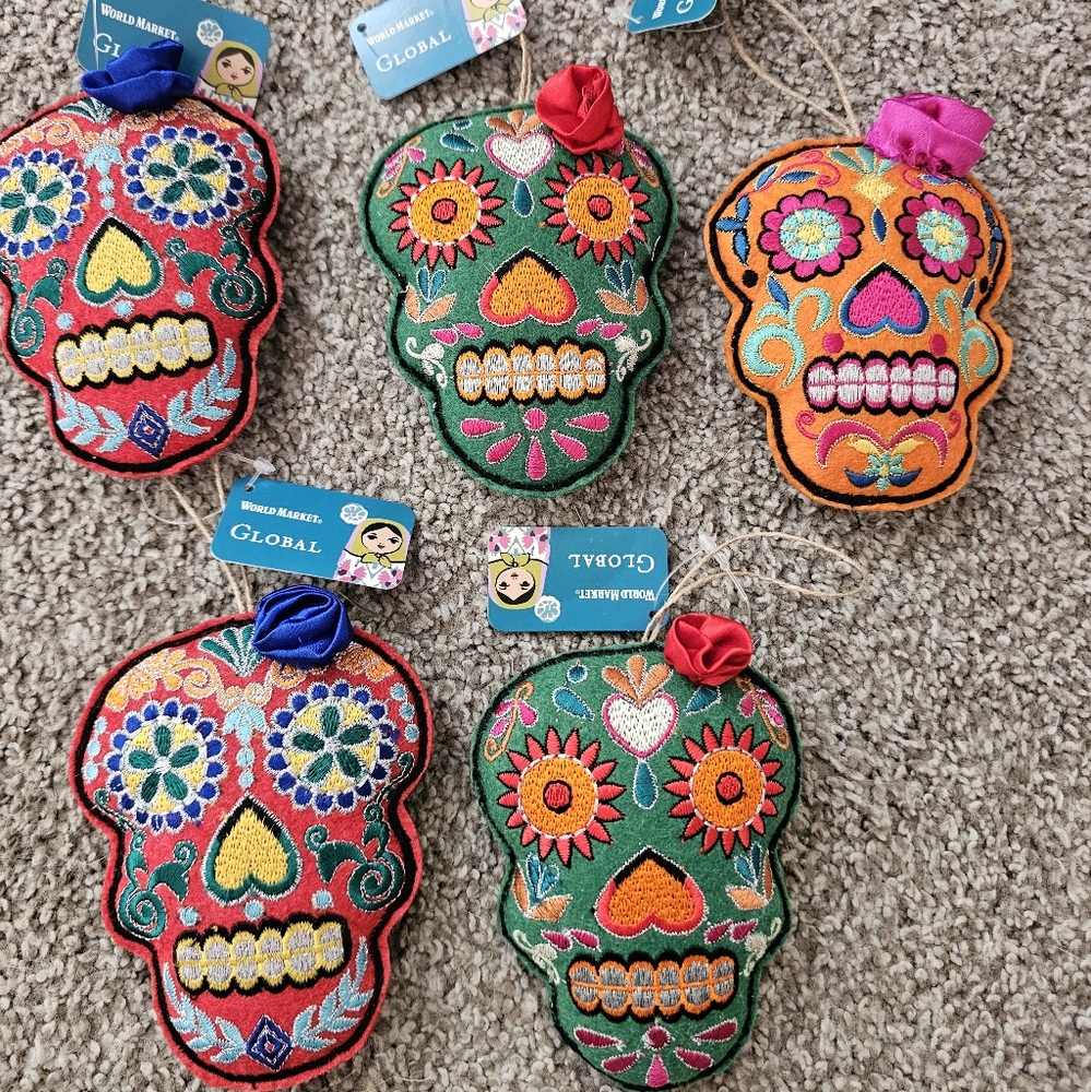 NWT World Market Day of the Dead ornaments